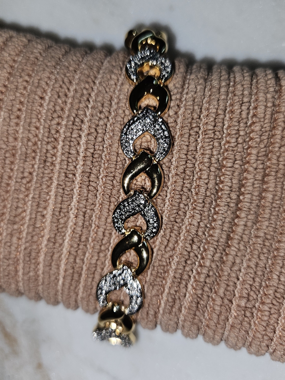 Gold Pave Link Bracelet - Women Jewelry